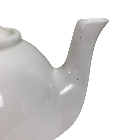 Rae Dunn Artisan Collection Magenta Tea Pot White TEA Typewriter Small Letters - Picture 4 of 7